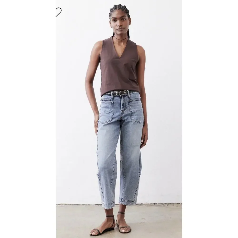 NWT Ruti Denim The Slouchy Jean 2.0 •6P• Wide Barrel Leg Taper Vintage Wave $269